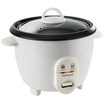 Imagen de Techwood Rice Cooker Arrocera, 1 Liter, Plástico, White