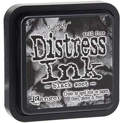 Imagen de Ranger Almohadilla de tinta Tim19541 Tim Holtz Distress, color negro, 7,5 x 7 cm
