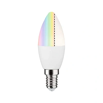 Imagen de Paulmann 50127 lámpara LED Vela Smart Home Zigbee RGBW 6,3 W, regulable, de bajo consumo mate, iluminación 2700 K E14