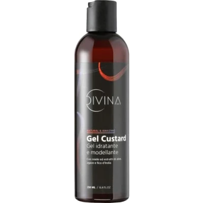 Imagen de Gel Custard Hidratante y moldeador para cabello afro rizado Natural&amp;Amazing de DIVINA BLK. Acción Anti frizz definidora, con extractos naturales (250ml)