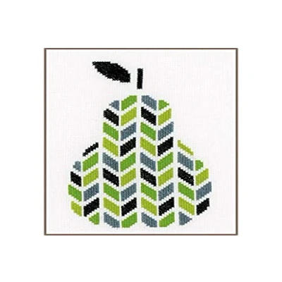 Imagen de VERVACO Vevaco Kits De Punto Cruz Contado Cuadros Decoracion DIY Creativo Kit Pera Manualidades Arte Pared Bordar Principiantes Regalo ca. 14 x 22 cm Cross Stitch Embroidery