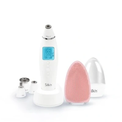 Imagen de Silk&#039;n Dispositivo de rejuvenecimiento I Revit Prestige and Bright Microdermoabrasión con Cepillo Facial eléctrico Blanco y rosa