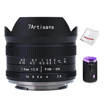 Imagen de 7artisans 7.5mm F2.8 II V2.0 objetivo ojo de pez, compatible con Cámaras montura X Fuji A1 A10 A2 A3 A AT M1 XM2 T1 T3 T10 T2 T20 T30 Pro1 Pro2 E1 E2 E E2s E3