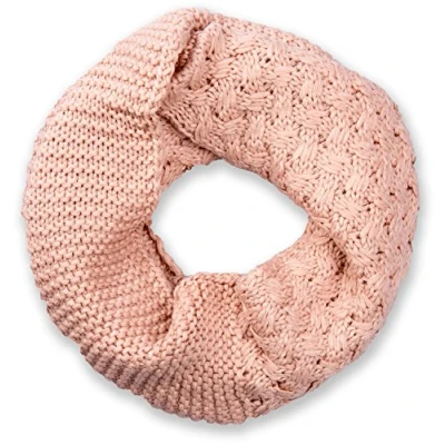 Imagen de styleBREAKER fular de tubo punto inglés con motivo mezclado, fino monocolor, chal invierno, unisex 01018153, color:Rosa palo