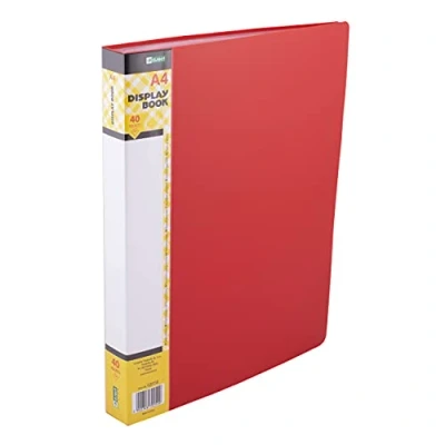 Imagen de D.RECT Juego de 40 Carpetas Polipropileno alta Transparencia Etiqueta Contenido la Columna Vertebral A4 Color : Rojo