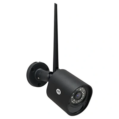 Imagen de Motorola Focus 72 Outdoor Cámara de vigilancia con Montaje en Pared Zoom, función visión Nocturna por Infrarrojos y un Detector Movimiento, LAN, WiFi Soporte aplicación, Color Negro