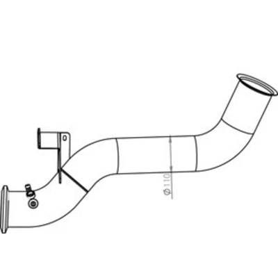 Imagen de DINEX 48165 Tubo de escape 980 110 290 Euro 4 (D4) 155