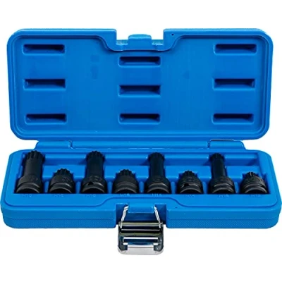 Imagen de BGS 5381 Juego de puntas vaso impacto entrada 12,5 mm (1/2&quot;) dentado múltiple interior (para XZN) M12 M18 8 piezas