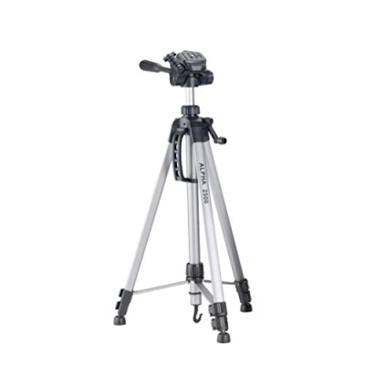 Imagen de CULLMANN 52125 Trípode Alpha 2500 con cabezal de 3 vías (altura extensión 165 cm, tamaño del paquete 67 capacidad carga 2,5 kg, peso 1277 g), plateado
