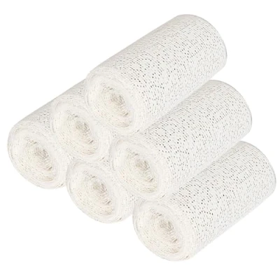 Imagen de CUNQN vendaje de yeso París, 6 rollos, vendas fundido, respetuosas con la piel, modelado, rollo manualidades, gasa tela para
