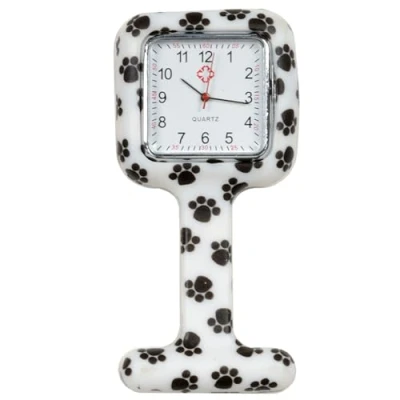Imagen de Gima Reloj de Enfermería Silicona, Esfera Cuadrada, Estampado Rosas.