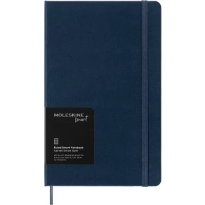 Imagen de Moleskine Smart Notebook, Sistema de Escritura Inteligente, Cuaderno Inteligente Tapa Dura, Páginas a Rayas y Cierre Elástico, Tamaño Grande 13 x 21, Color Azul Zafiro
