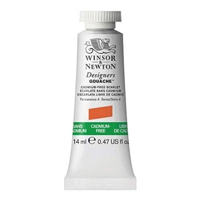 Imagen de Winsor &amp; Newton Designers Gouache Paint, tubo de 14 ml, escarlata sin cadmio