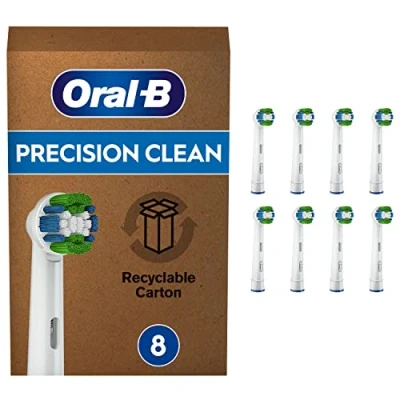 Imagen de Oral B Precision Clean Cabezales De Recambio Con Tecnología CleanMaximiser, Tamaño Buzón, Pack 8