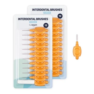Imagen de By Amazon Cepillo interdental, 0,45 mm, juego de 24, Naranja