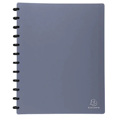 Imagen de Exacompta 86357E Carpeta de 30 fundas con anillas, A4, color azul metalizado