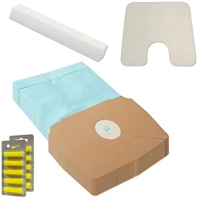 Imagen de 10 Bolsas de aspiradora + Filtro Motor Aire Ambientadores para Lux D 748 D748, 750 D750, 768 D768, 770 D770, 775 D775, 780 D780, 790, 795, 795 Royal