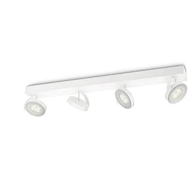 Imagen de Philips myLiving Clockwork Barra de focos, LED, 4 luces, iluminación interior, 2700 K, 50 W, aluminio, color blanco