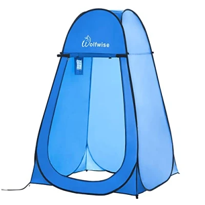 Imagen de Wolfwise Acampar Tienda de Ducha Camping Desplegable Pop Up Campaña Portátil para Privacidad al Aire Libre Vestuario