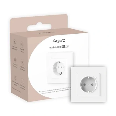 Imagen de Aqara Enchufe Pared H2 EU con Matter, Requiere Zigbee 3.0 HUB, 16A, Monitoreo Energía y Protección Energía, Programación, Modo Temporizador Control Voz,Compatible HomeKit, Alexa, Google Home e IFTTT