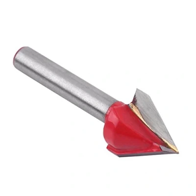 Imagen de Fabricación de madera en 3D Enrutador CNC acero tungsteno Grabado Sharp V Groove Bit End Mill 60/90/120/150 Herramienta corte para trabajar la con vástago 6 mm (60 grados)