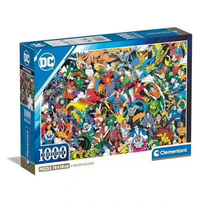 Imagen de Clementoni League DC Comics Justice Leaugue Core Puzzle De 1000 Piezas, Rompecabezas Adultos, Entretenimento, 39863, Multicolor