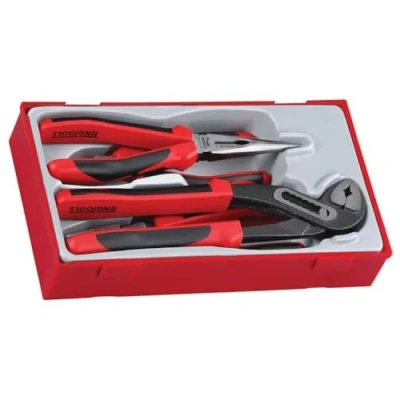 Imagen de TengTools 109820101 Juego de pinzas 4 con función corte Acero Cr Mo