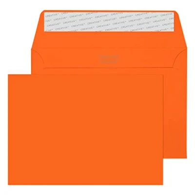 Imagen de Blake Colour 114 x 162 mm, 120 gsm Cartera Despegar y sellar (105), Naranja calabaza Paquete de 500