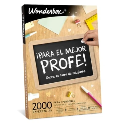 Imagen de Wonderbox Caja Regalo ¡para el Mejor profe! 2 Noches con desayunos y cenas o 1 Noche Desayuno Cena Bienestar