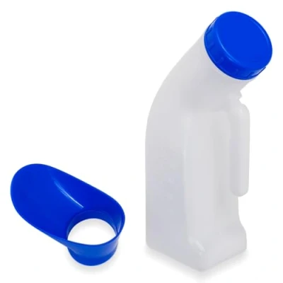 Imagen de botella de orina para mujeres y hombres 1000ml, orinal ARNOMED con tapa accesorio adicional, a prueba fugas viajar, Urinella asa