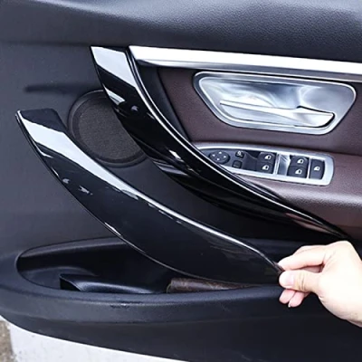 Imagen de TZYSZDB Negro F30 328i Tirador de puerta del Coche para BMW F31 F32 F33 F34 F36 F80,Manijas la interior automóvil (Negro Derecho)