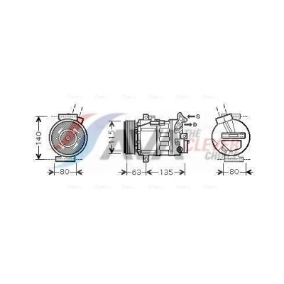 Imagen de AVA COOLING SYSTEMS RTAK486 Compresor de Aire Acondicionado RENAULT: ESPACE 4, MASTER 3 Bus, TRAFIC 2 Kasten, OPEL: Vivaro A Furgón, B Furgón