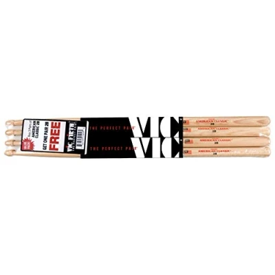 Imagen de VIC FIRTH P2B.3 P2B.1 American Classic Pack 4 x 2B Baqueta