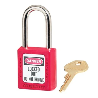 Imagen de Candado de consignación 38 mm ancho termoplástico Zenex™ con arco alto Rojo