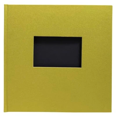 Imagen de Exacompta Ref. 16289E 1 álbum de fotos Pop&#039;N Co 60 30 páginas negras formato 25 x cm manta tela color lima con ventana personalización
