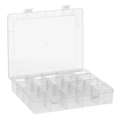 Imagen de Ideen mit Herz caja clasificadora para piezas pequeñas, de almacenamiento, 20 compartimentos 4 x cm, tamaño total: 20,8 16,9 ideal manualidades