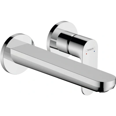 Imagen de hansgrohe Rebris S grifo lavabo empotrado con desagüe, monomando 20 cm, mezclador ahorro de agua (EcoSmart), cromo, 72528000