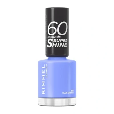 Imagen de Rimmel London, 60 Seconds Super Shine, Esmalte de uñas, 856 Blue Breeze, 8 ml