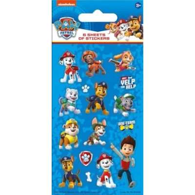 Imagen de Paper Projects Patrulla Canina Paw Patrol Paquete de calcomanías tamaño fiesta azul (6 hojas), dibujo animado, Color, 12.5cm x 7.5cm (01.70.15.046)