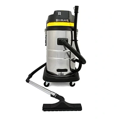 Imagen de Aspiradora Industrial en Seco y Húmedo+4 Accesorios, (1400W, 60 litros / 60l) Filtro Doble (Tela &amp; HEPA) Aspirador con Bolsa de Polvo GRATIS Aspirar Liquido Mojado Powerful Wet+Dry Vacuum Cleaner