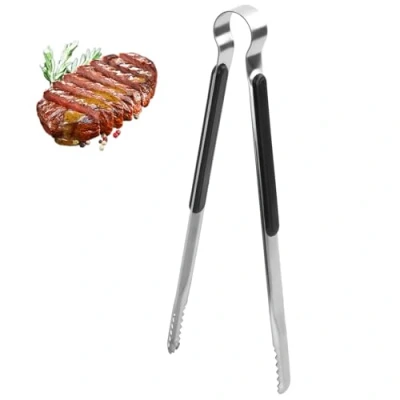 Imagen de Pinzas para Parrilla de Acero Inoxidable,10 Pulgadas Barbacoa, Cocina Profesionales, Carne con Mango Antideslizante, Pinza Barbacoa Larga Cocinar, Parrillas,Bufé
