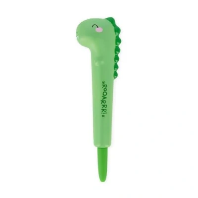 Imagen de Legami bolígrafo de gel antiestrés Squeezies, papelería para escribir, relajarse, concentrarse, antiestrés, súper suave, tinta azul, diámetro la punta 1 mm, tema Dino