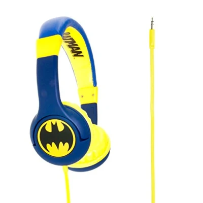 Imagen de Batman DC0261 Auriculares de Diadema Cerrados con función Seguridad limite Volumen a 85 db para niños Entre 3 y 7 años, Compatible Smartphones, Tablets Dispositivos MP3, Color Azul