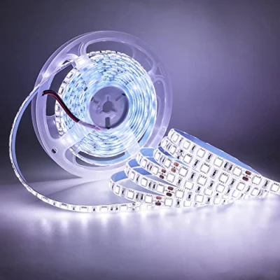 Imagen de Tesfish 5m/rollo DC 24V 5050 Tira de LED color blanco Impermeable IP65 300 LEDs SMD