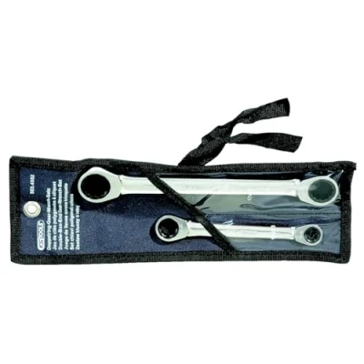 Imagen de KS Tools 503.4552 Juego de llaves estrella dobles carraca GEARplus, 2 pzs