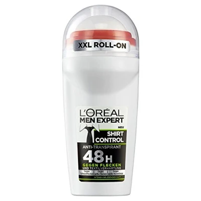 Imagen de Loreal Men Expert Shirt Control Antitranspirante 48h Desodorante Roll On contra Mancha y Textilverhärtung, 6er Pack (6x50ml)