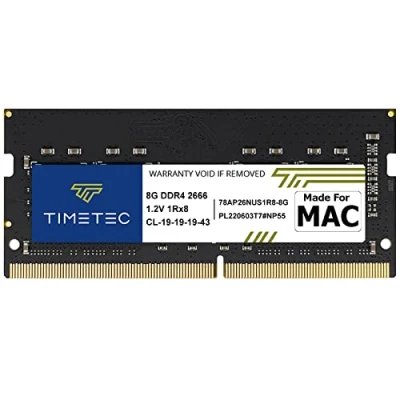 Imagen de Timetec Hynix IC Compatible with Apple DDR4 2666MHz PC4 21300 SODIMM Memory Upgrade For Mac Mini 8,1 Late 2018 and iMac 19,1 w/Retina 5K 27 Inch Early 2019 (8GB)