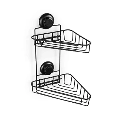 Imagen de Compactor Estantería Dangle Doble, Negro, Talla Única, Hierro 24H Ventosa DE SUCCIÓN : TPU Y ABS