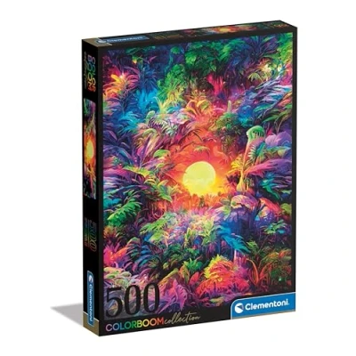 Imagen de Clementoni Colorboom Collection Psychedelic Jungle Sunrise Puzzle De 500 Piezas, Rompecabezas Adultos, Entretenimento, 35518, Multicolor
