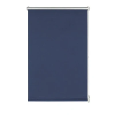 Imagen de GARDINIA Estor enrollable con respaldo térmico para sujetar o pegar, Máxima reflexión de la luz, Ahorro energía, Opaco, Todas las piezas montaje incluidas, EASYFIX Persiana térmica, Azul, 120 x 150 cm (An Al)